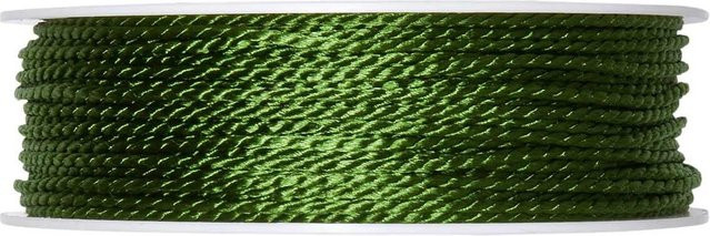 Halbach Kordel 2mm in Moosgrün, 10m aus Baumwolle, Polyester und Acetat - Bild 1