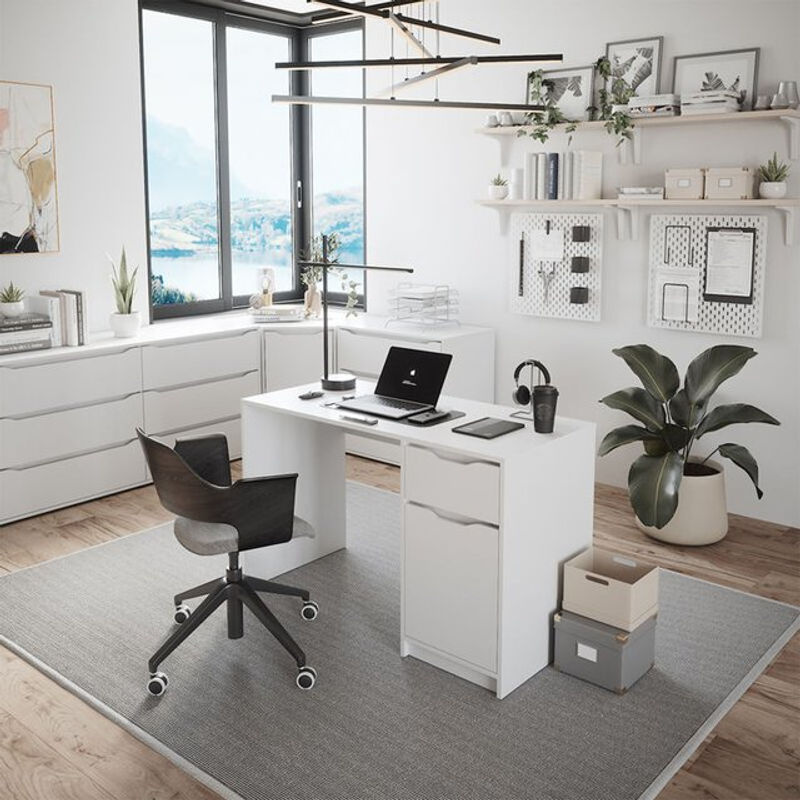 Vicco Schreibtisch Ruben für das Büro mit Schublade, Breite: 120 cm, Tiefe: 55 cm - Bild 2