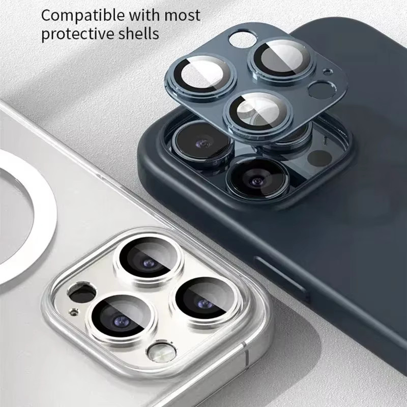 Metall Kamera-Protektoren aus Legierung mit gehärtetem Glas für iPhone 16, iPhone 16 Pro, iPhone 16 Plus und iPhone 16 Pro Max - Bild 3