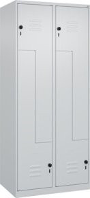 C+P Z-Spind Classic PLUS Spind mit 4 Fächern in Grau, B/T/H: 80 x 50 x 185 cm, mit Sicherheits-Drehriegel 7035/7035 - Bild 1