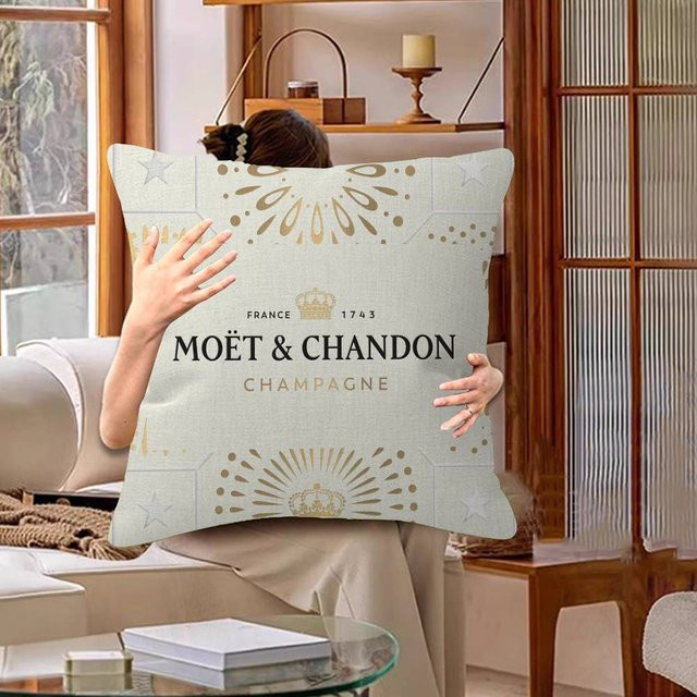 JMG Clothing Luxus Kissenbezug mit Cartoon-Motiv in Beige, B/T/H: 65 x 65 x 1 cm - Bild 1