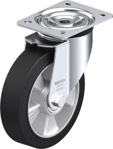 Blickle L-ALEV 180K Lenkrolle aus Aluminium und Stahl in Silber/Schwarz mit 180 mm Rad-Durchmesser und 400 kg Tragfähigkeit - Bild 1