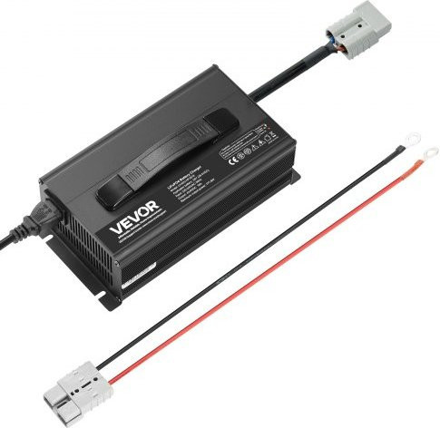 VEVOR Lithium LiFePO4 Smart Ladegerät 36V 18A mit Anderson Anschluss und LED Anzeige in Schwarz - Bild 1