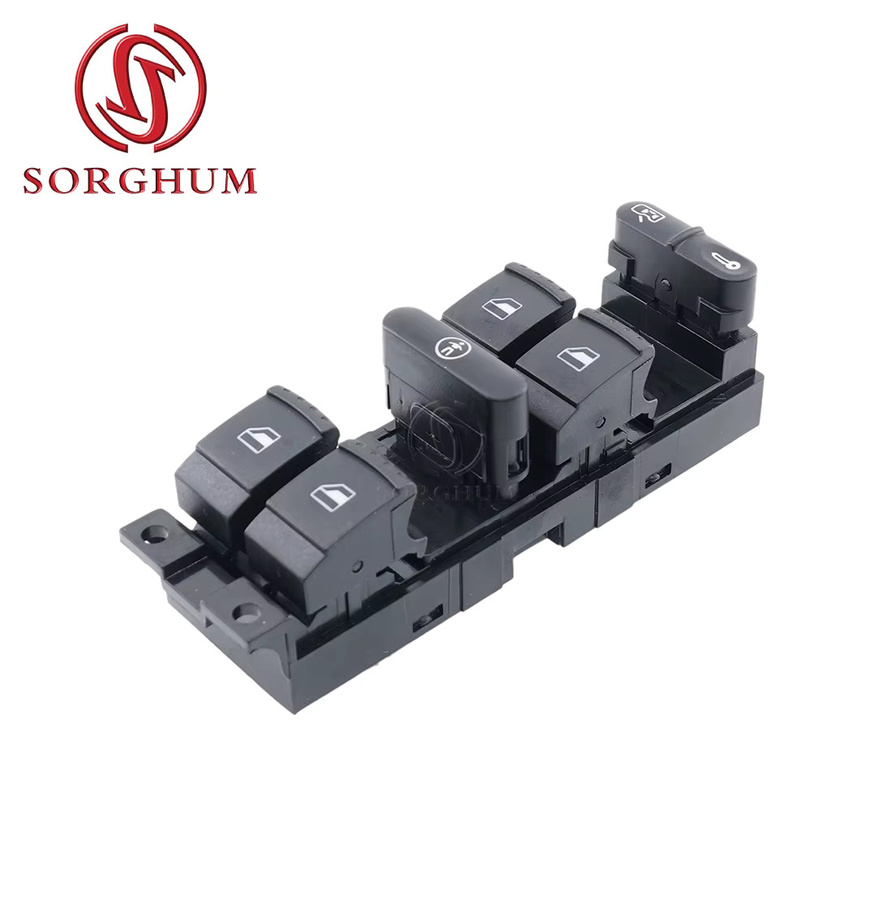 SORGHUM Fensterheber Schalter für Volkswagen VW Sharan, Seat Alhambra und Ford Galaxy, Farbe: Schwarz - Bild 2