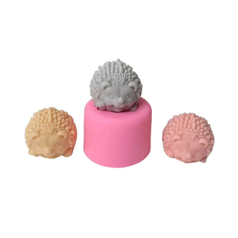 LONTL Silikonform für 3D Igel Kerzen, Gussform für Gips, Harz und Zement, Mehrfarbig - Bild 4