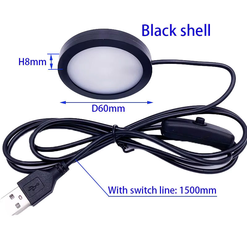 Ohlite LED Puck Licht für Schrank, Vitrine und Wohnmobil, weiß, rund, mit USB-Schalter - Bild 3